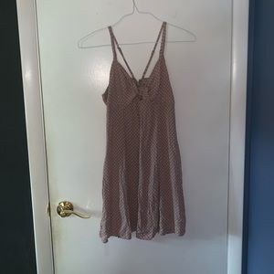 purple polka dot dress